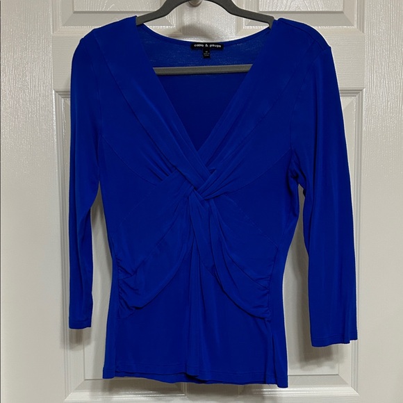 Cable & Gauge Cobalt Blue Long Sleeve Top - Picture 3 of 11